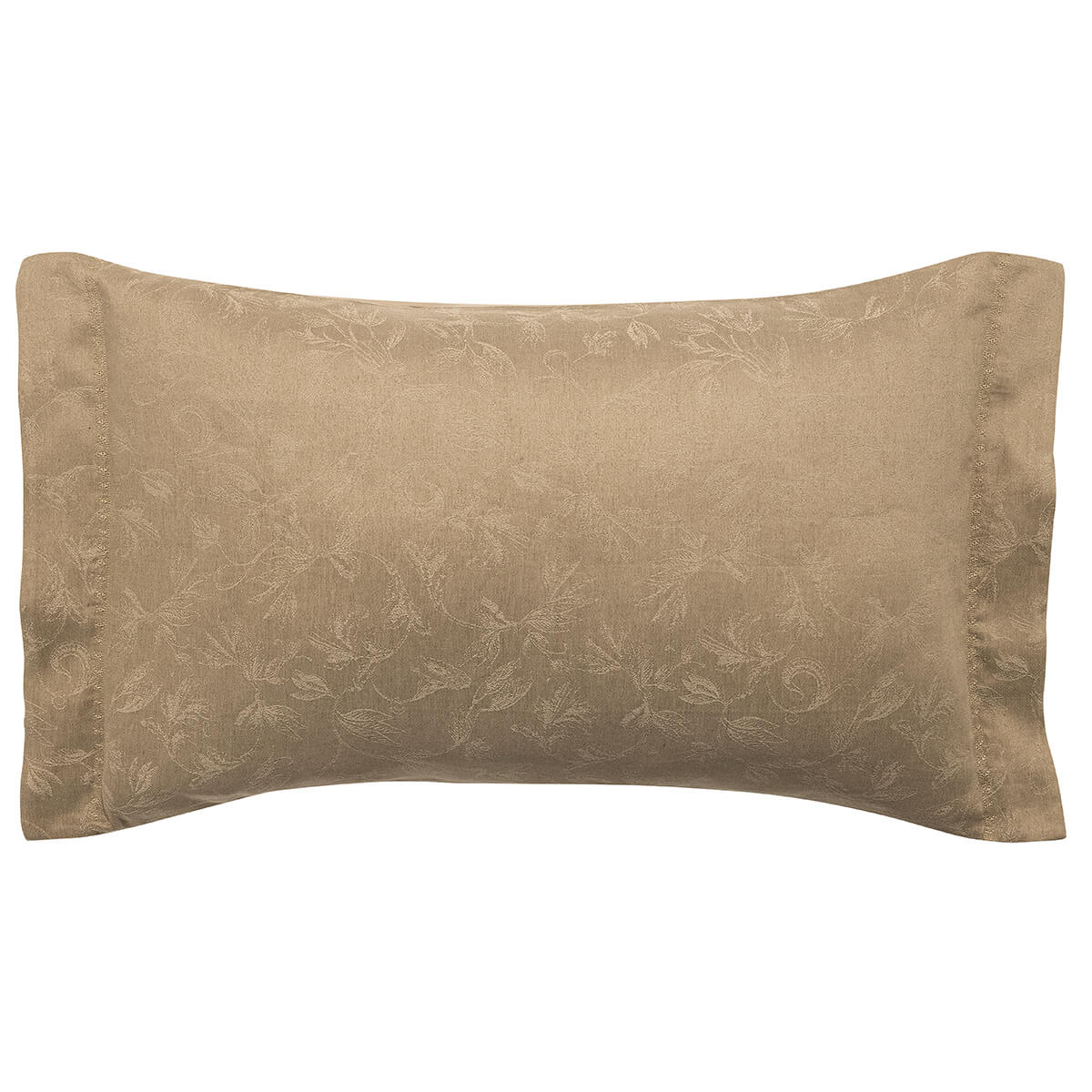 Taie d'oreiller en Coton/Lin, ARABESQUE sepia, LE JACQUARD FRANCAIS