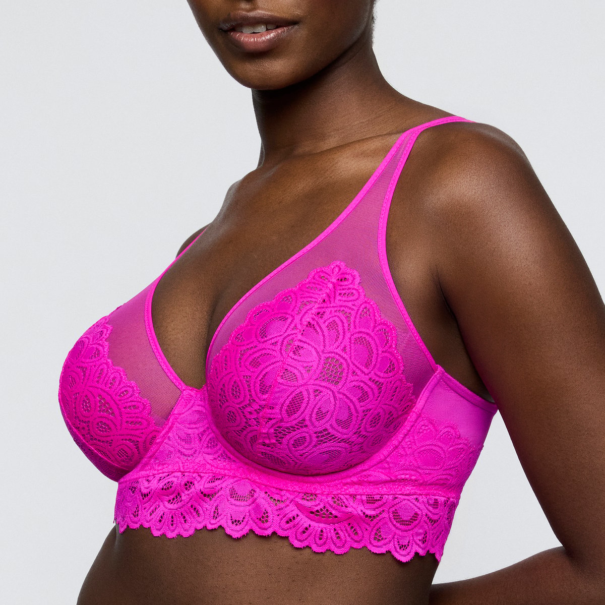 Soutien gorge à décolleté plongeant DEAR NIGHT rose - influencer pink, PRIMADONNA