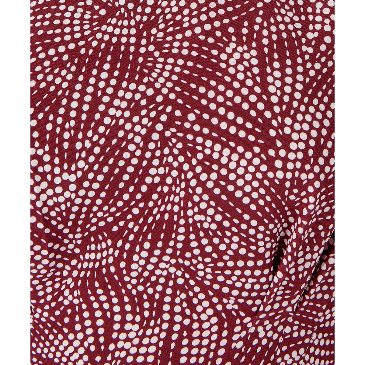 Robe imprimée à manches longues rouge bordeaux graphique, DAMART