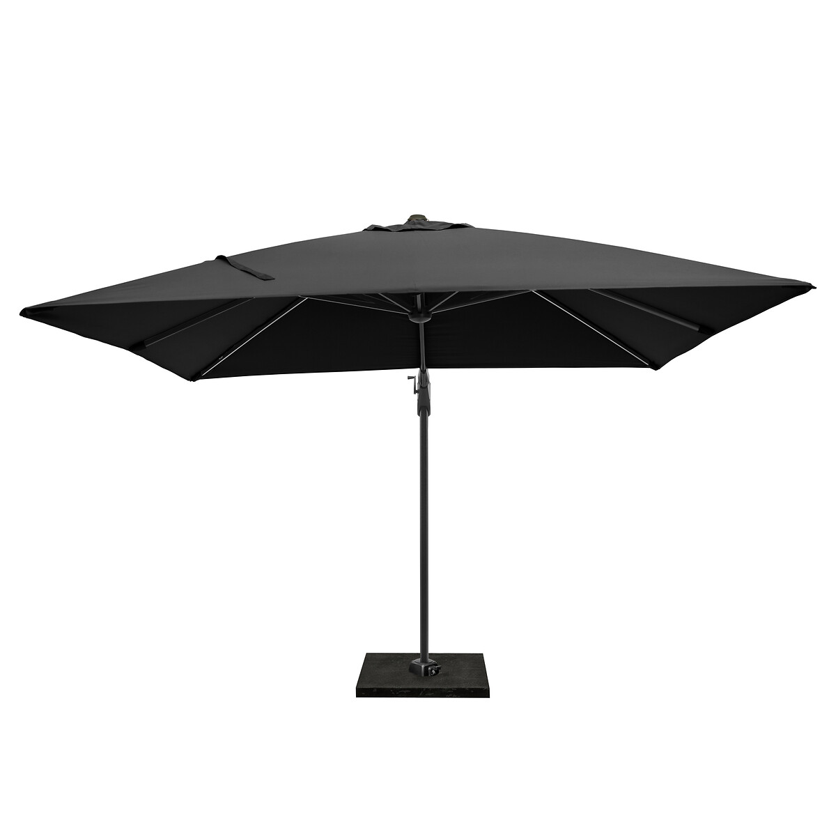 Challenger Dual Tilt Easy Adjustable Cantilever Parasol with LED Lighting (3m grey, SO'HOME