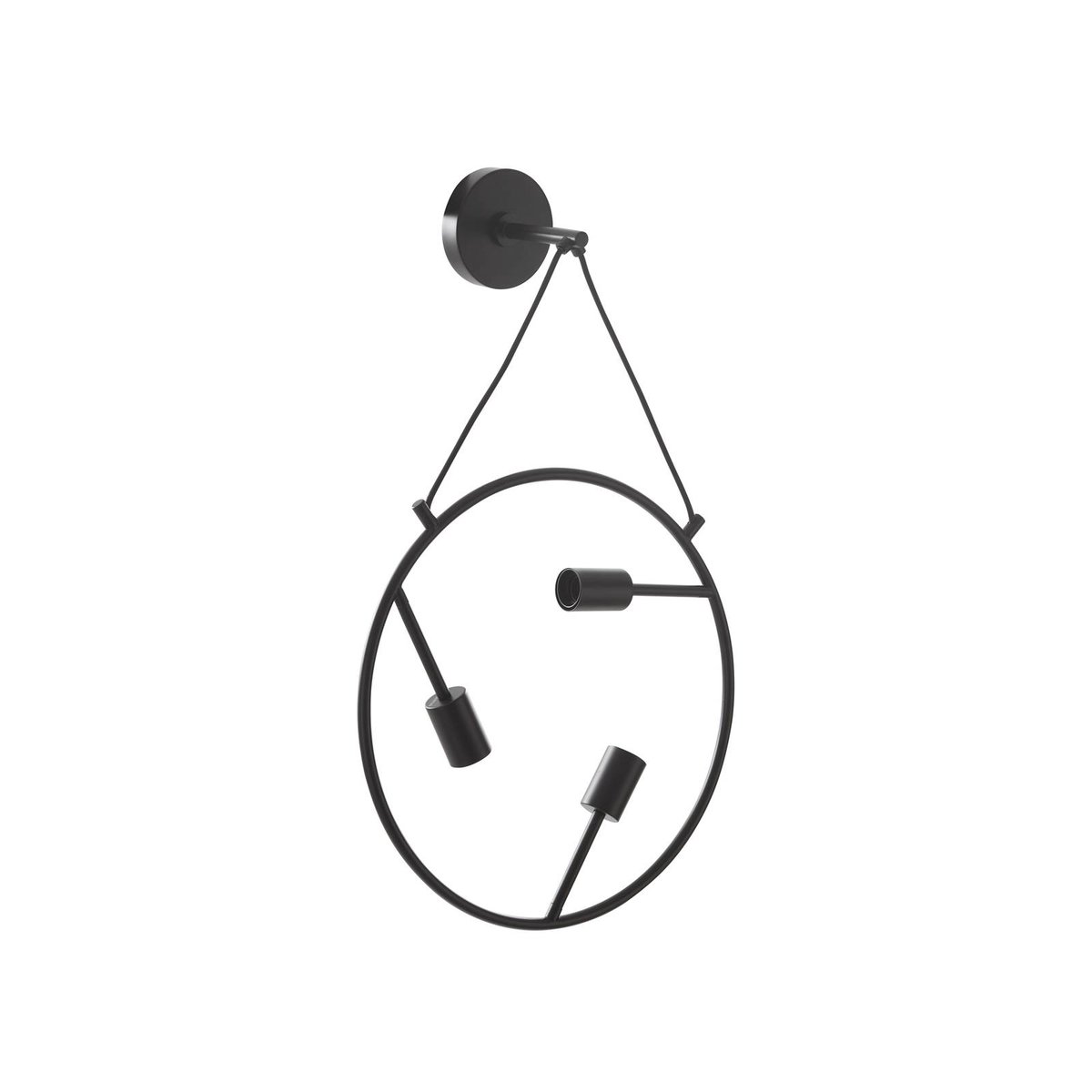Applique en métal design, Linnard noir, LUCANDE
