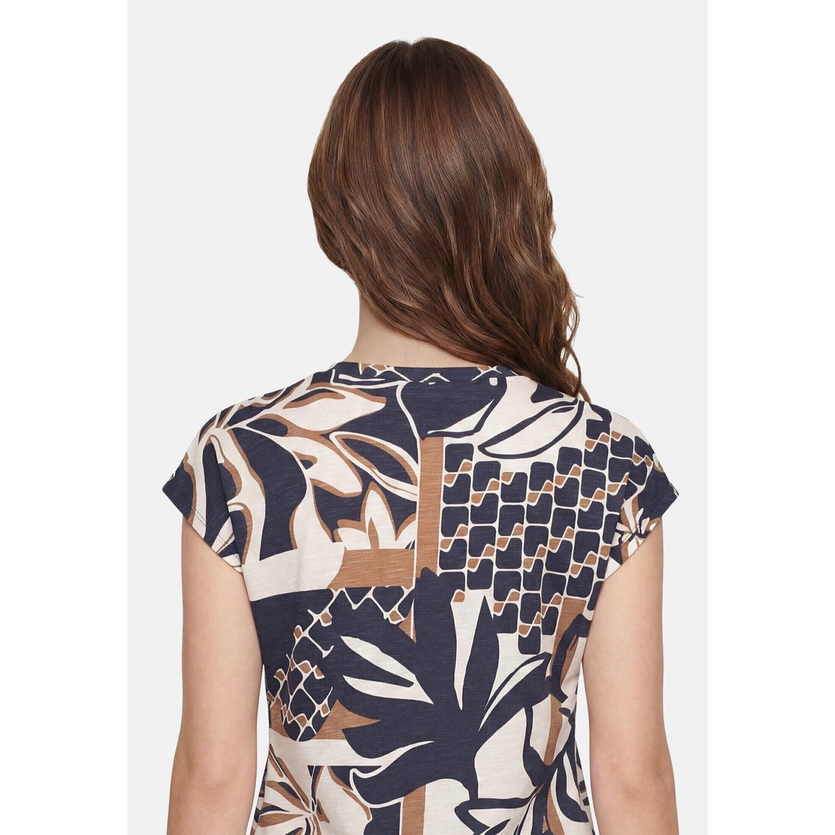 Haut casual à empiècement façon blouse dark blue/nature, BETTY BARCLAY