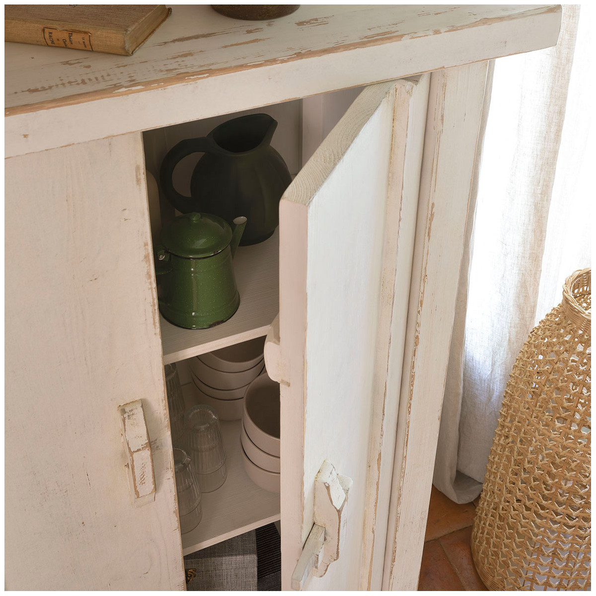 Buffet BAO orme recyclé blanc, BLANC D’IVOIRE