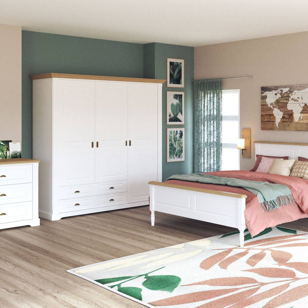 Armoire 3 portes - APOLLINE multicolore, CAMIF