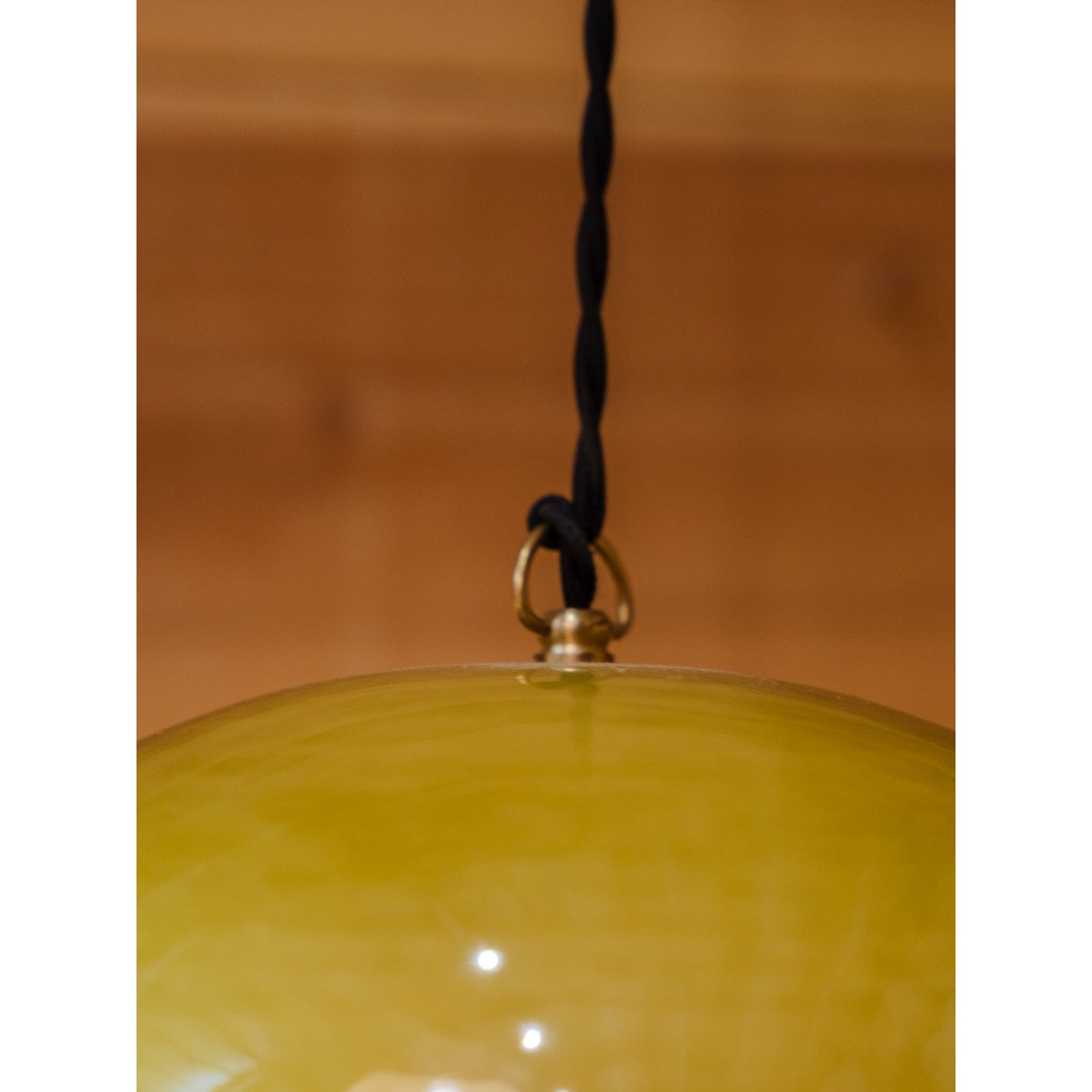 Lampe baladeuse en céramique vert olive Paulette N°99 - Bon état v020375, DEBONGOUT