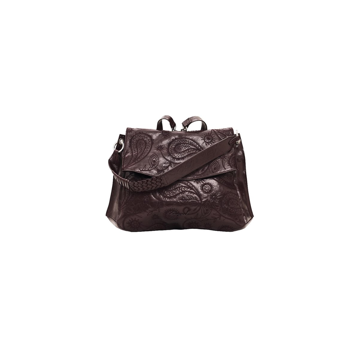 Sac à dos moyen à motif cachemire rouge, DESIGUAL