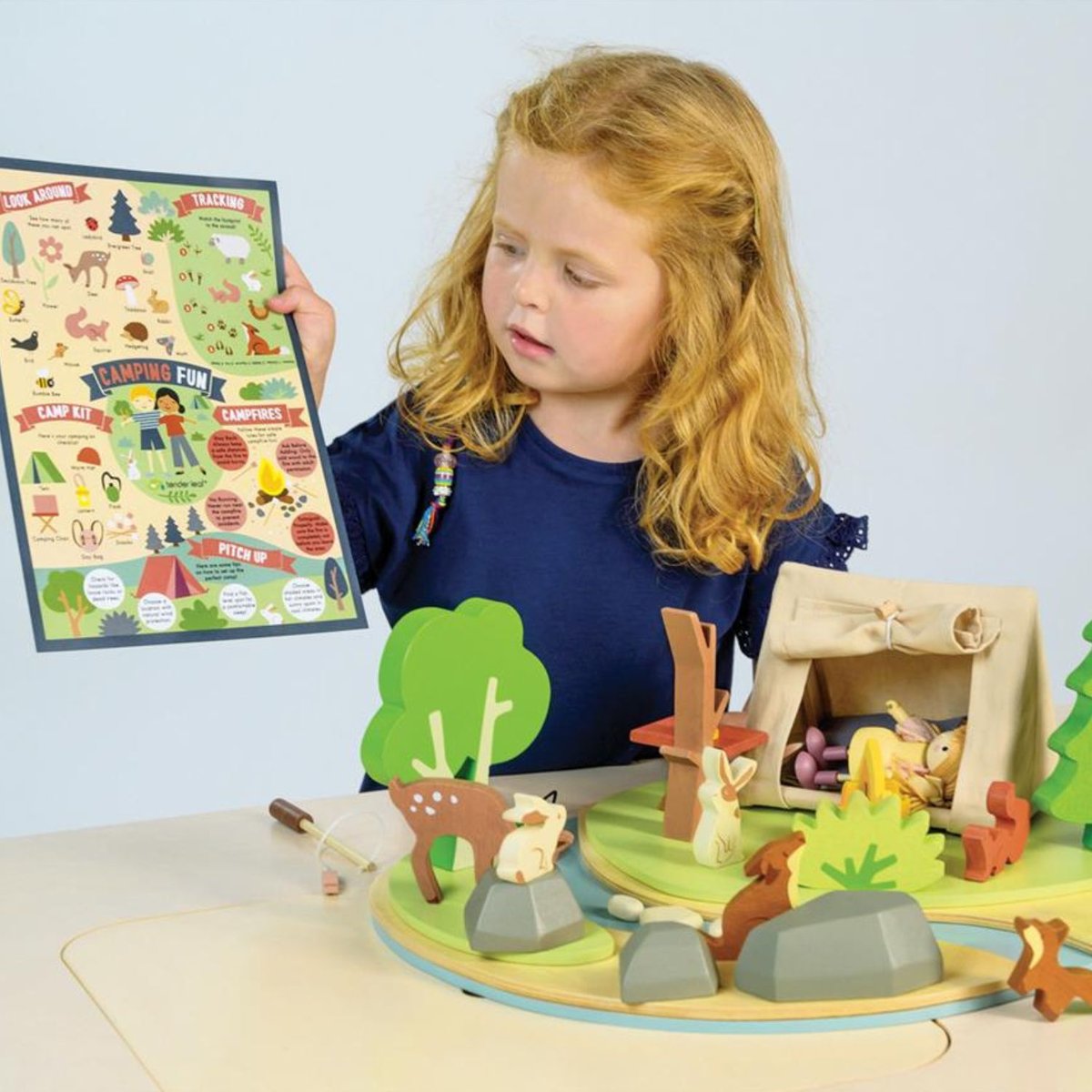 Set Camping vert, bleu, TENDER LEAF TOYS
