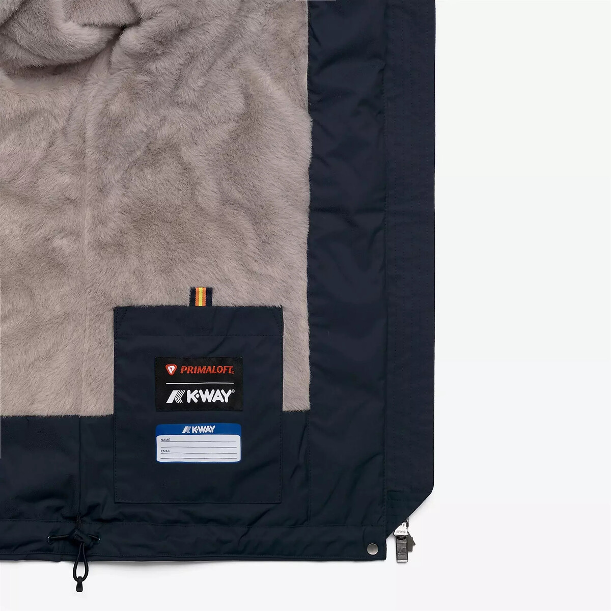 Coupe-vent mi-long, LIL TWILL SOFT BEAVER bleu gris, K-WAY