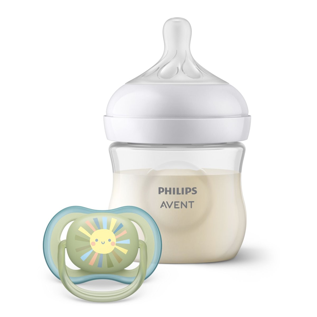 Lot de 1 biberon Natural response 125 ml + 1 sucette ultra air couleur unique, PHILIPS AVENT