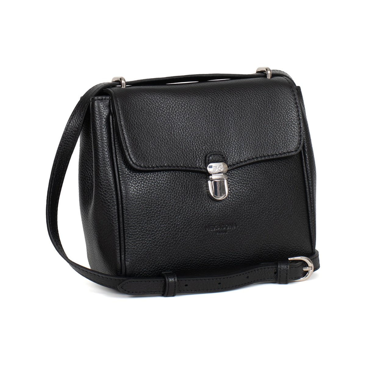 Sac porté travers  AURORE noir, HEXAGONA
