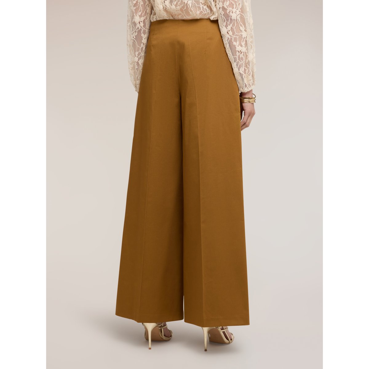 Pantalon palazzo marron, MOTIVI