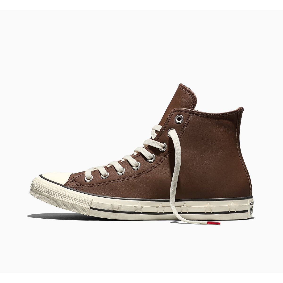 Baskets CHUCK TAYLOR ALL STAR HI LEATHER STAR marron, CONVERSE