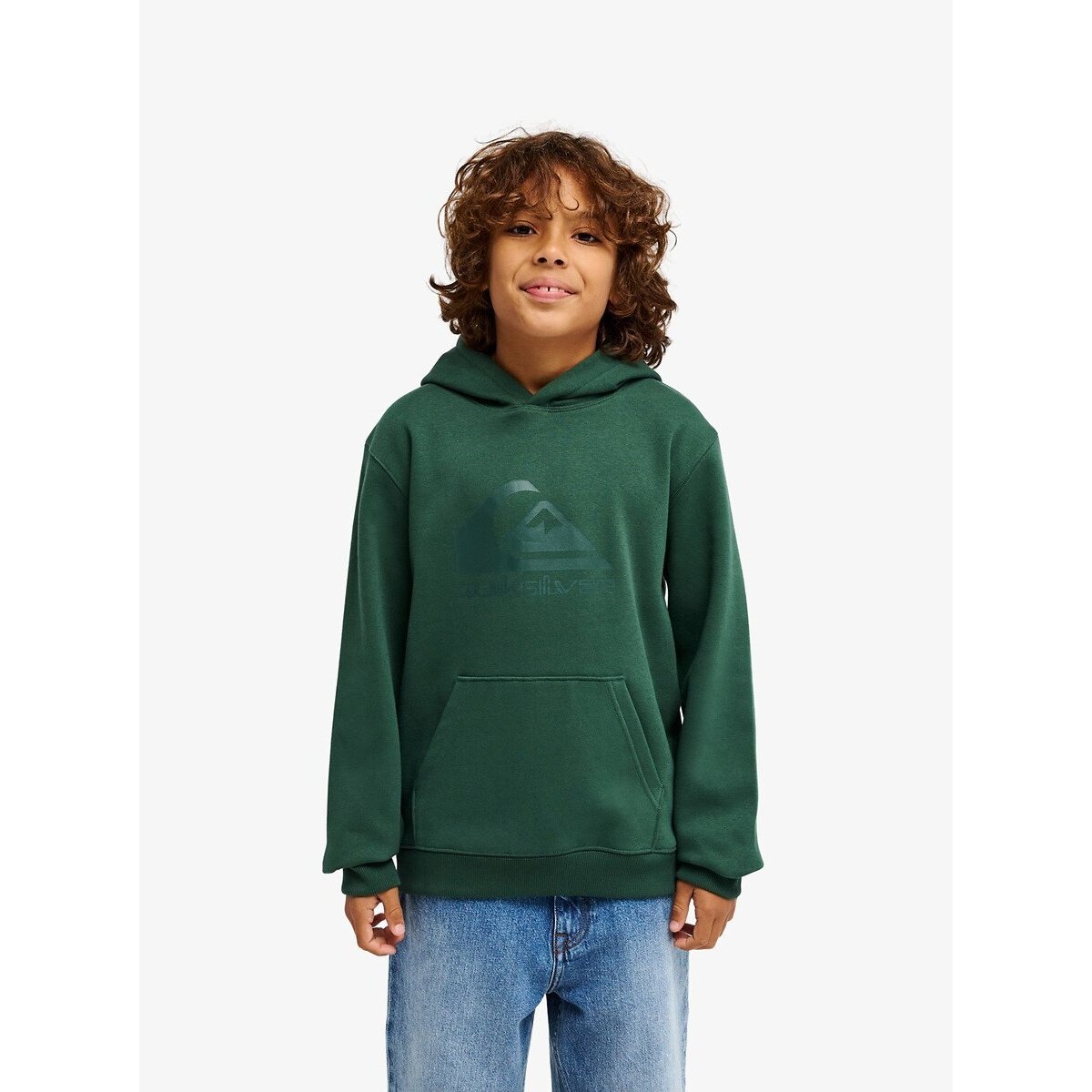 Sweat à capuche, molleton gratté vert, QUIKSILVER