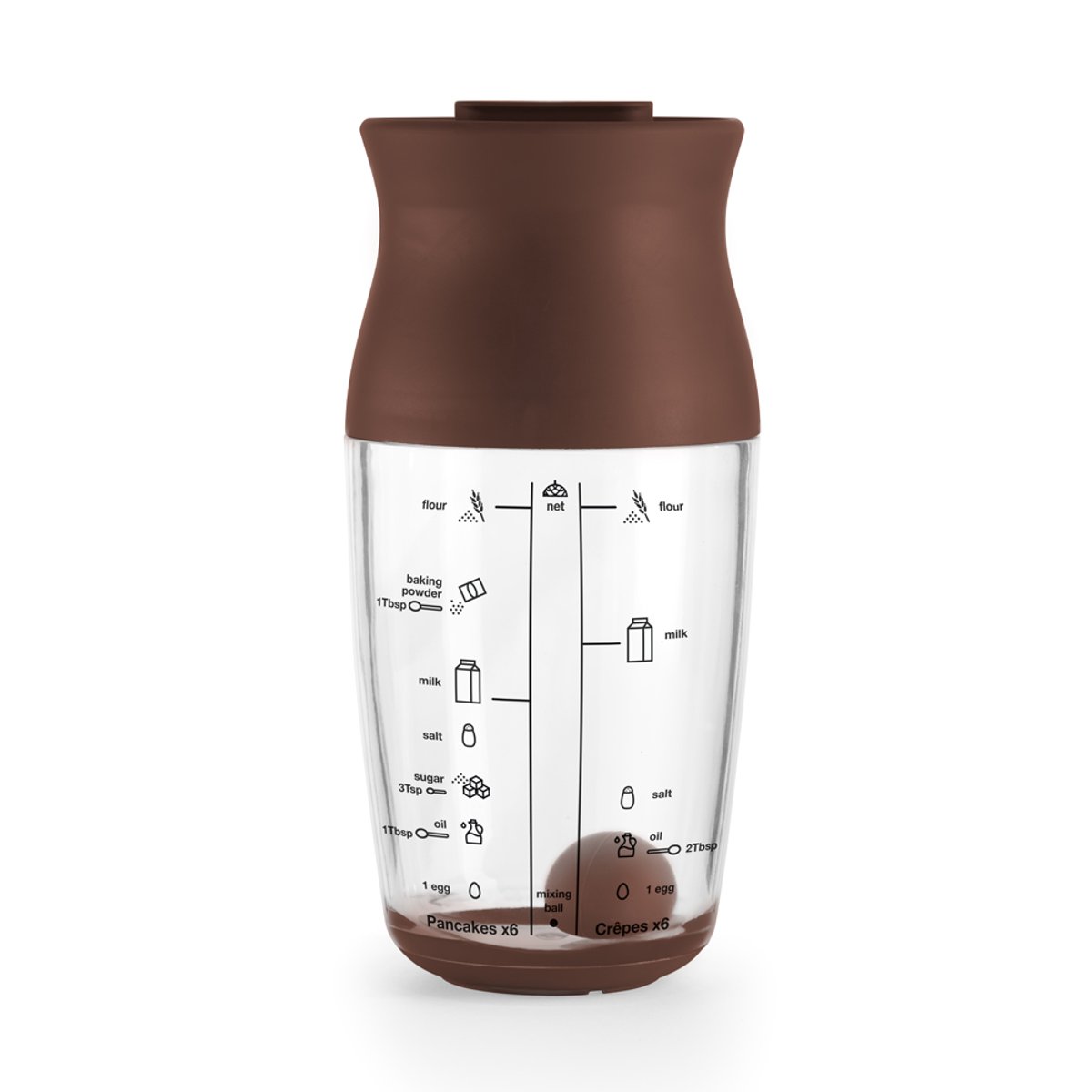 Shaker pour crêpes et gâteaux marron, LEKUE