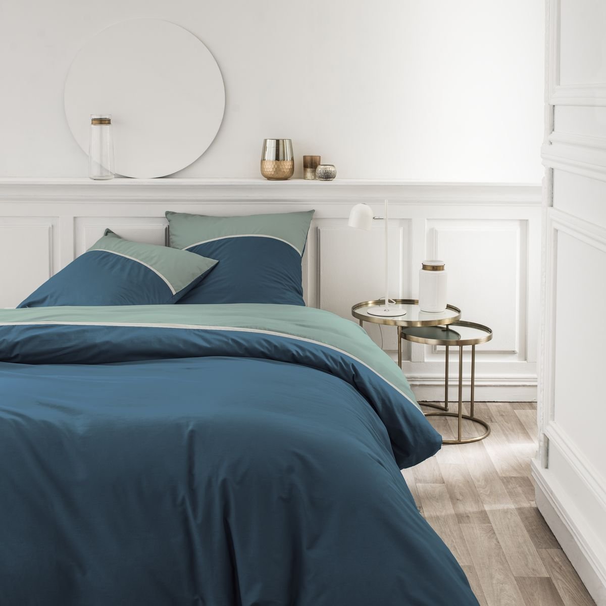 Parure de lit 2 personnes coton PRESTIGE vert, TODAY