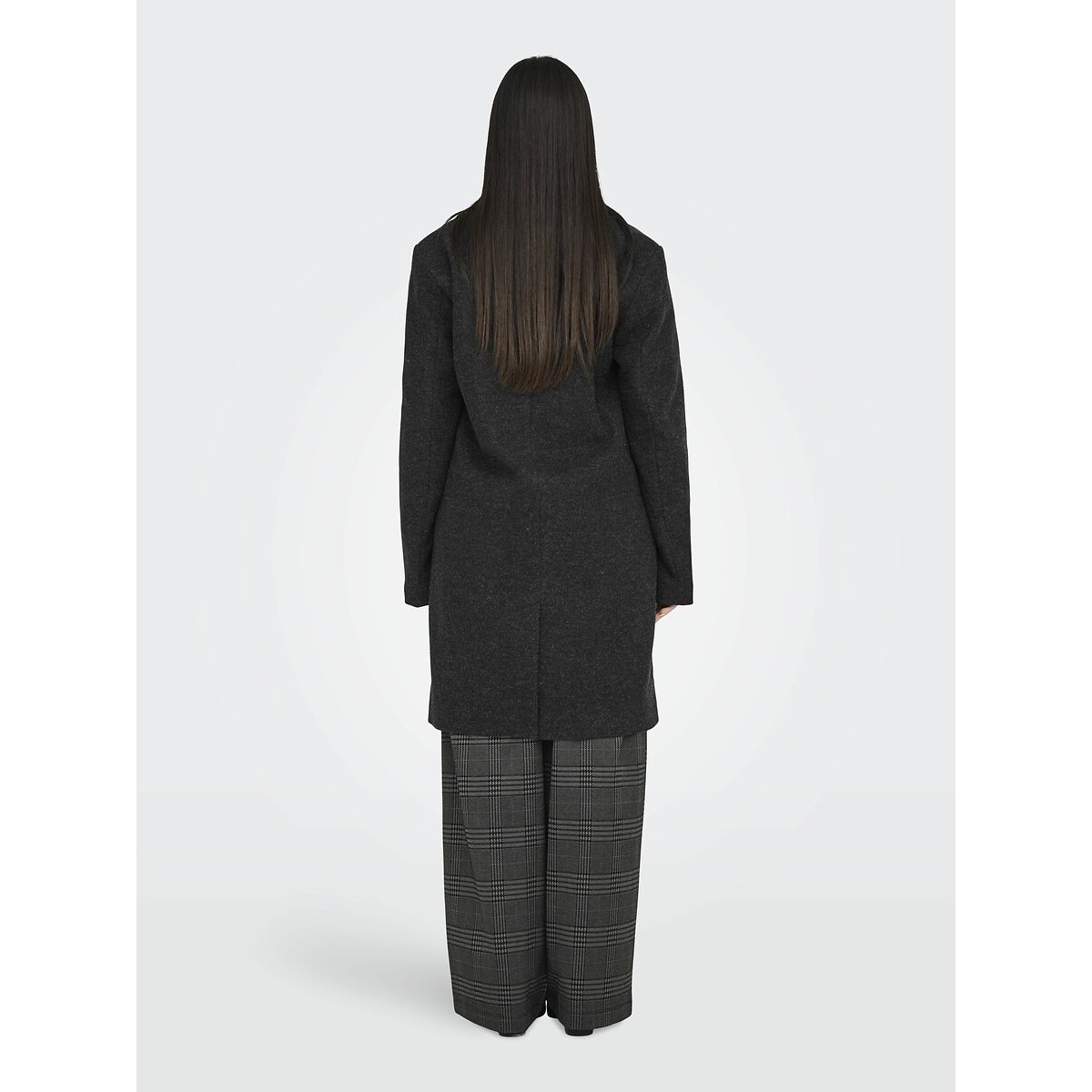 Manteau mi-long, col à revers noir, JDY