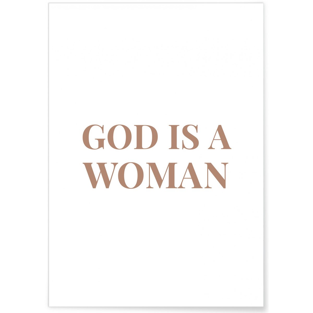 Affiche God is a woman blanc, L'AFFICHERIE