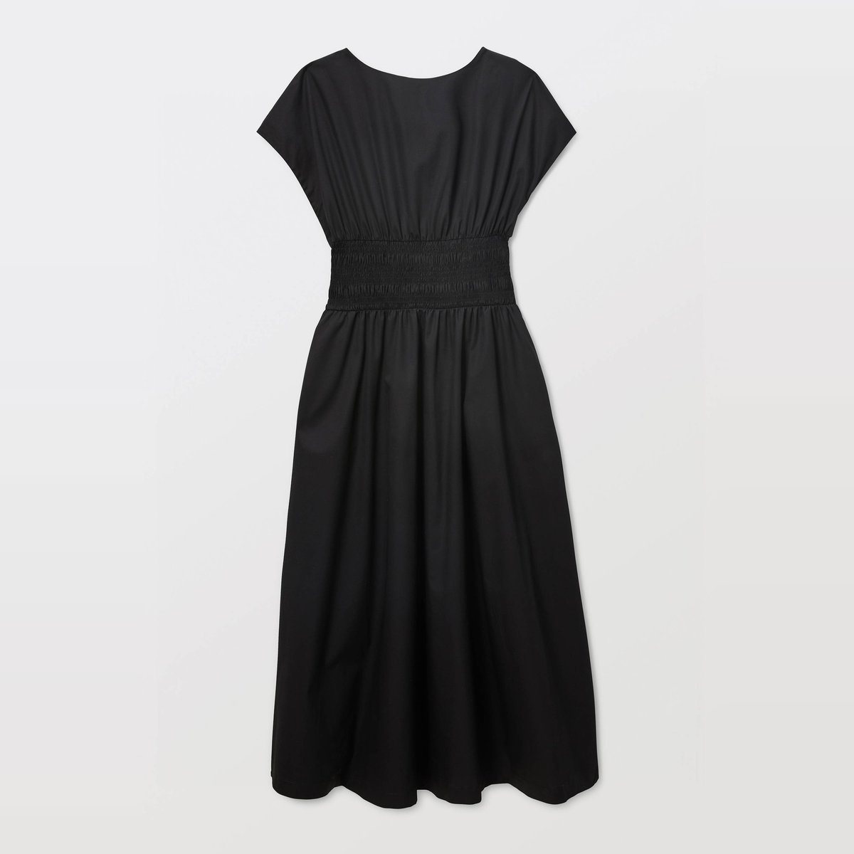 Robe midi cintrée en coton BIO GOTS noir, MONOPRIX