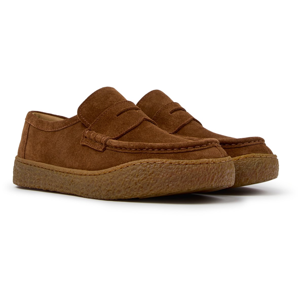 Mocassins Peu Terreno Suede Leather brun moyen 002, CAMPER