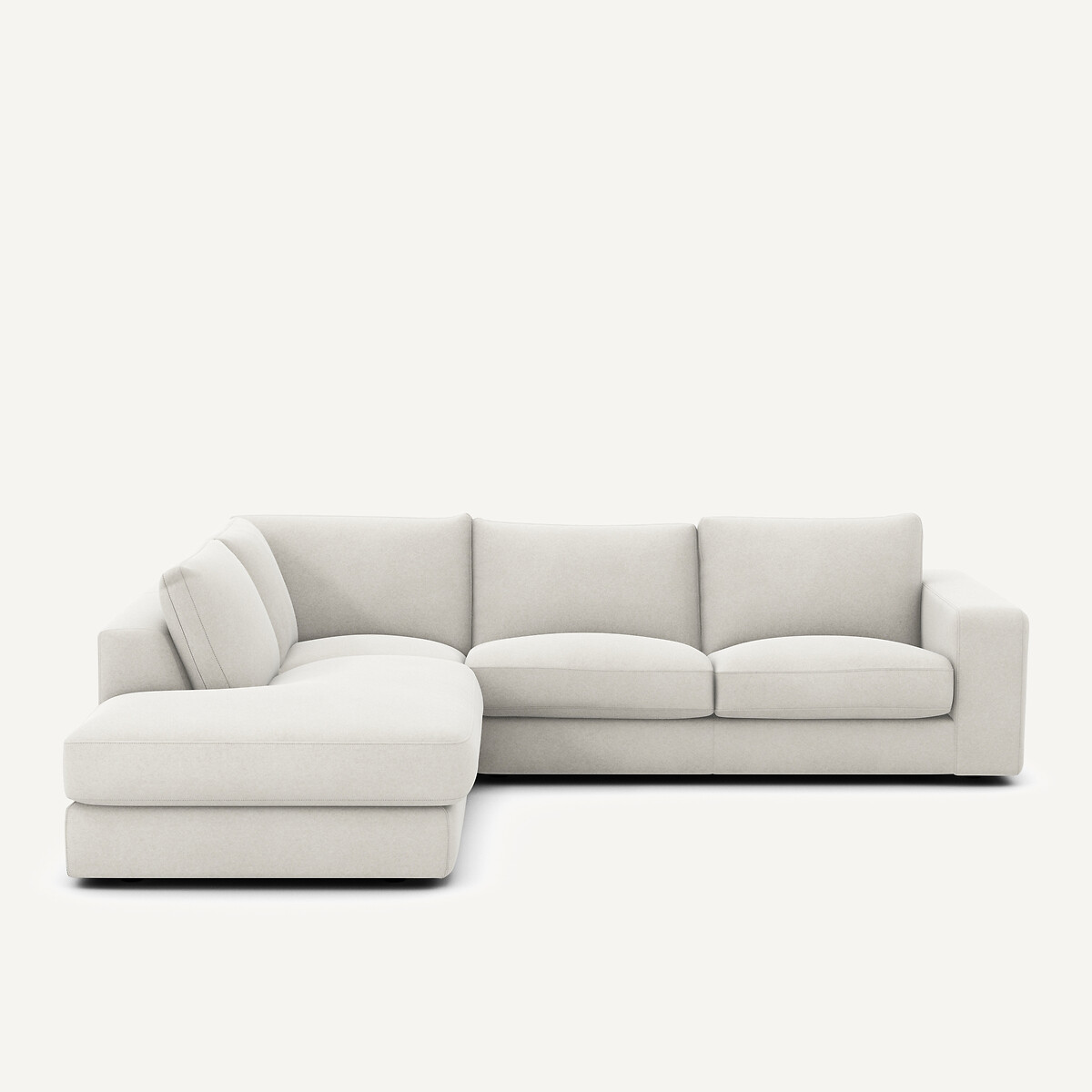 Sofá esquinero de terciopelo de lino, SKANDER albatros, AM.PM