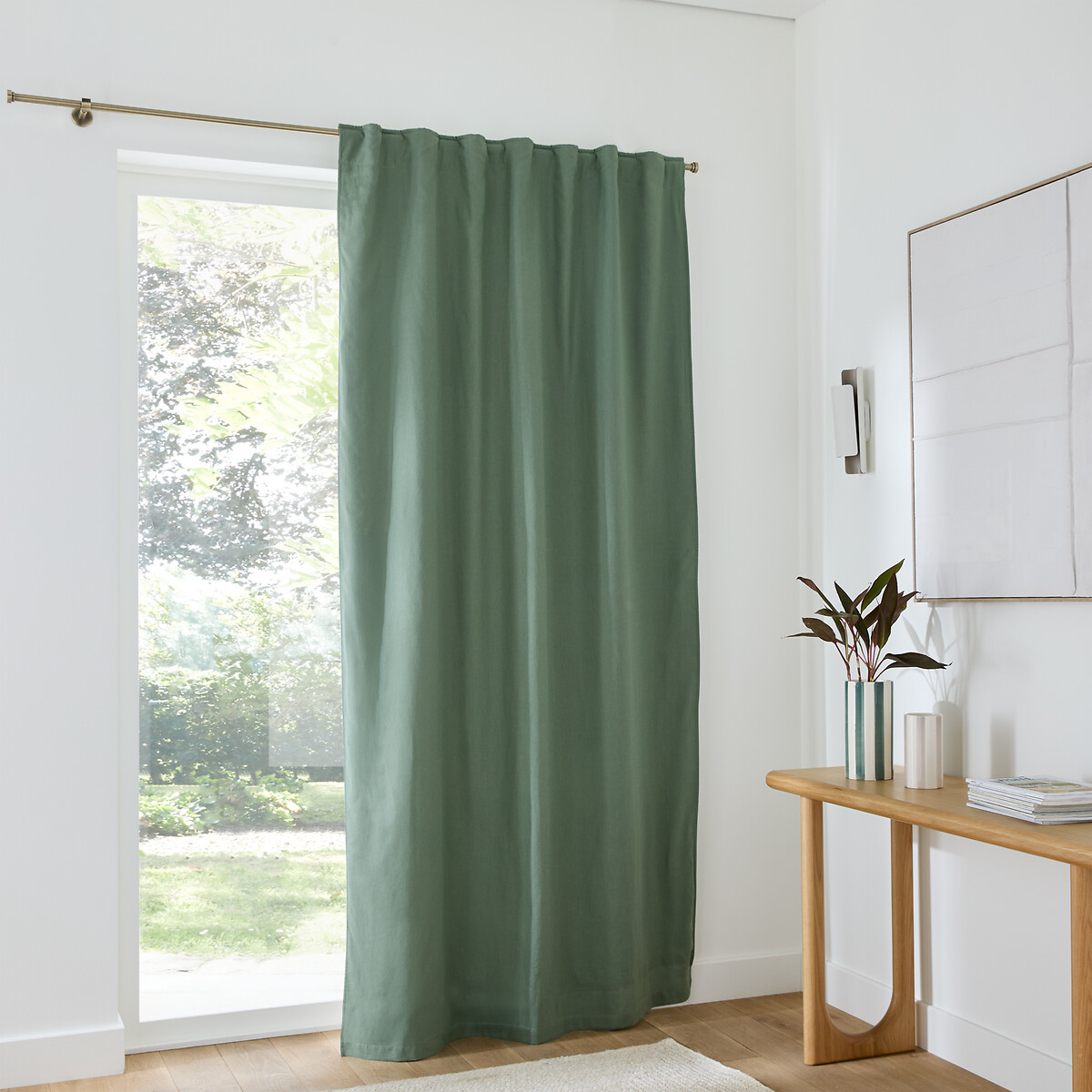 Lincot Linen/Cotton Concealed Tab Top Thermal Curtain laurel, LA REDOUTE INTERIEURS