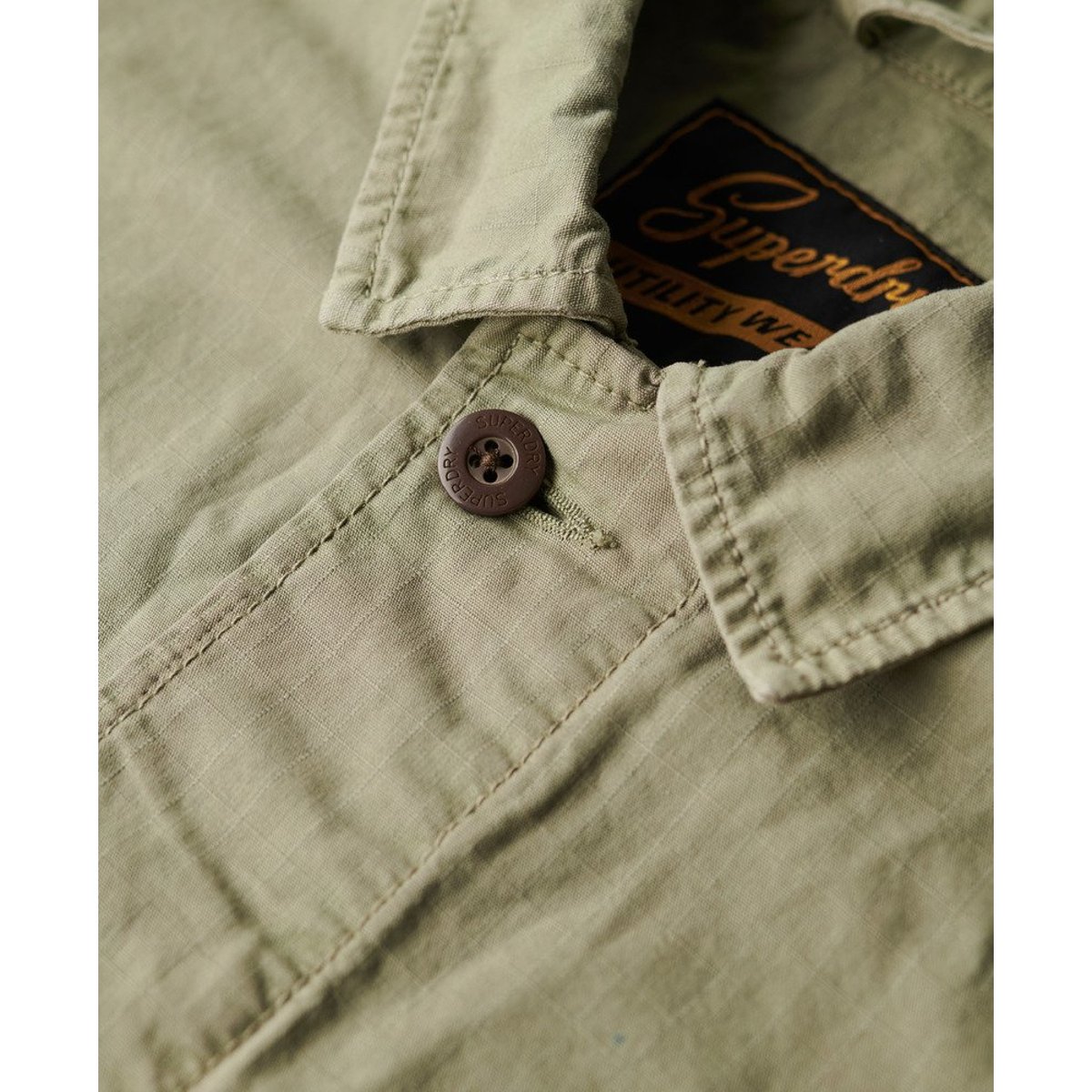 Veste surchemise militaire kaki clair, SUPERDRY