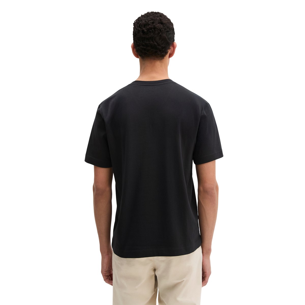 T-shirt regular en pur coton bio noir, MARC O'POLO