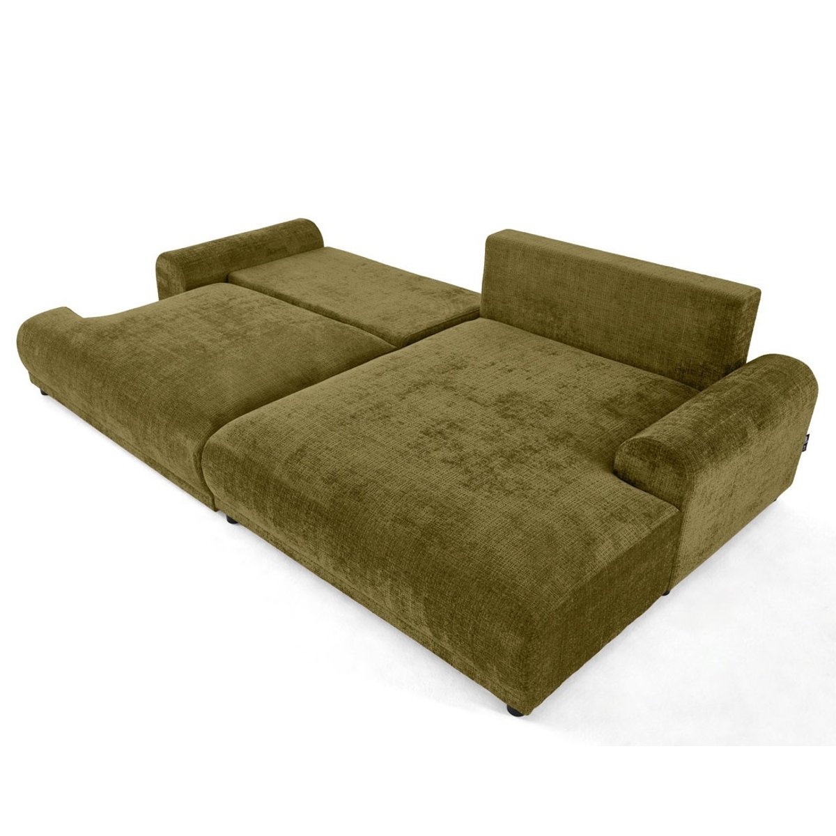 Canapé d'Angle Convertible 4 places - NELLY vert olive, BEST MOBILIER