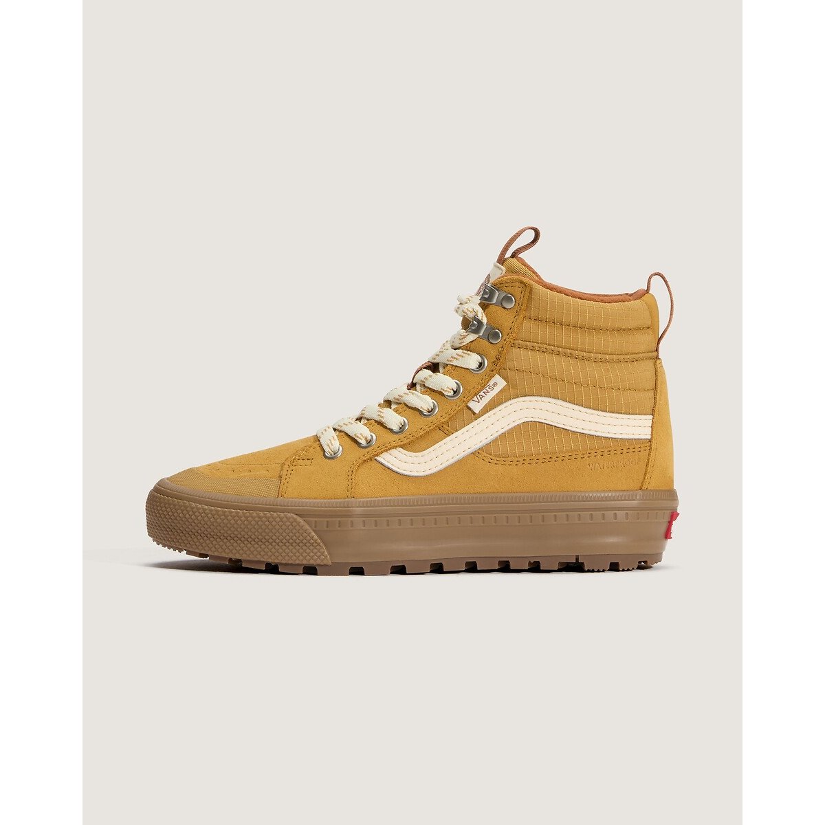 Scarpe da ginnastica alte in pelle SK8-HI Waterproof cammello, VANS