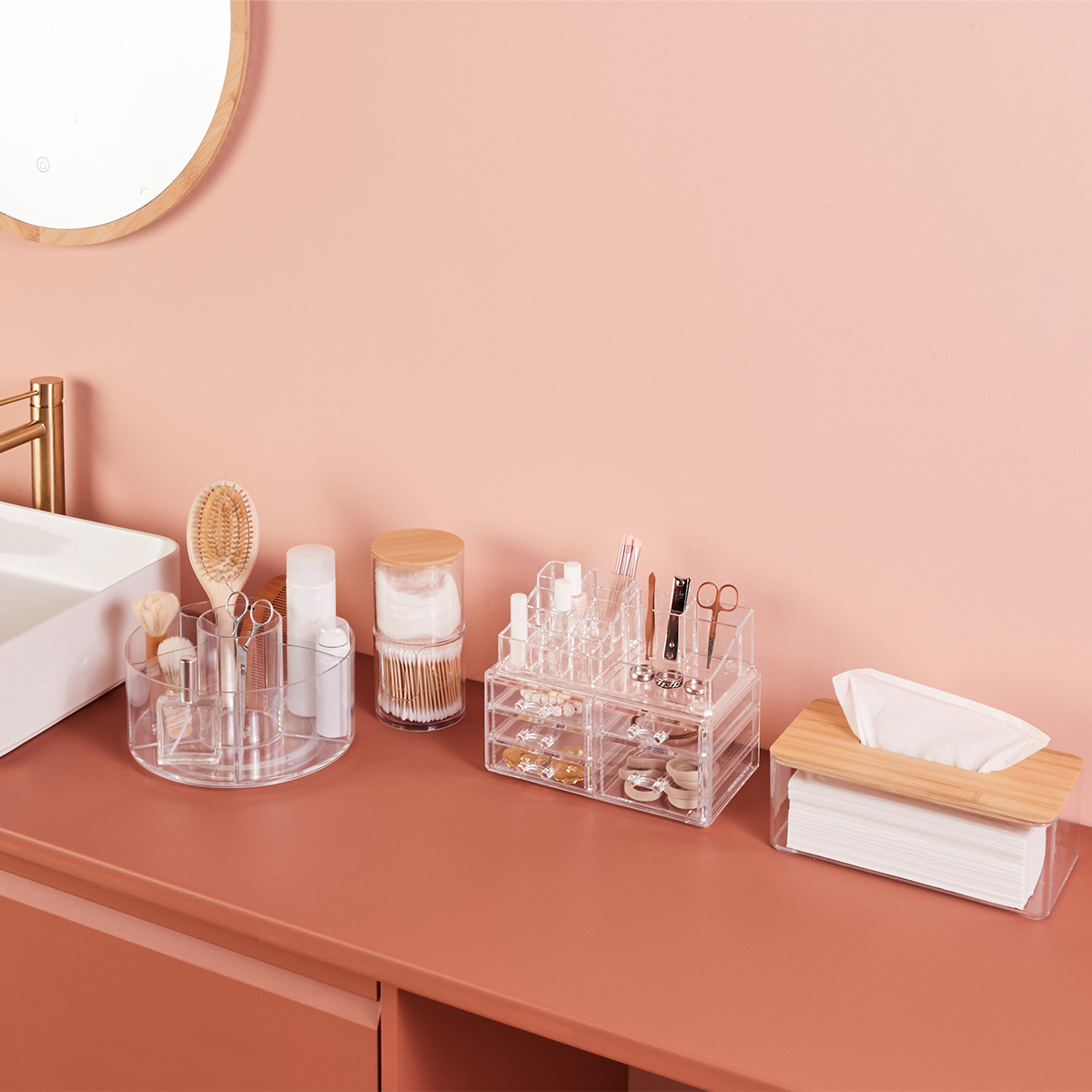 Organiseur rotatif transparent SELENA transparent, 5FIVE SIMPLY SMART