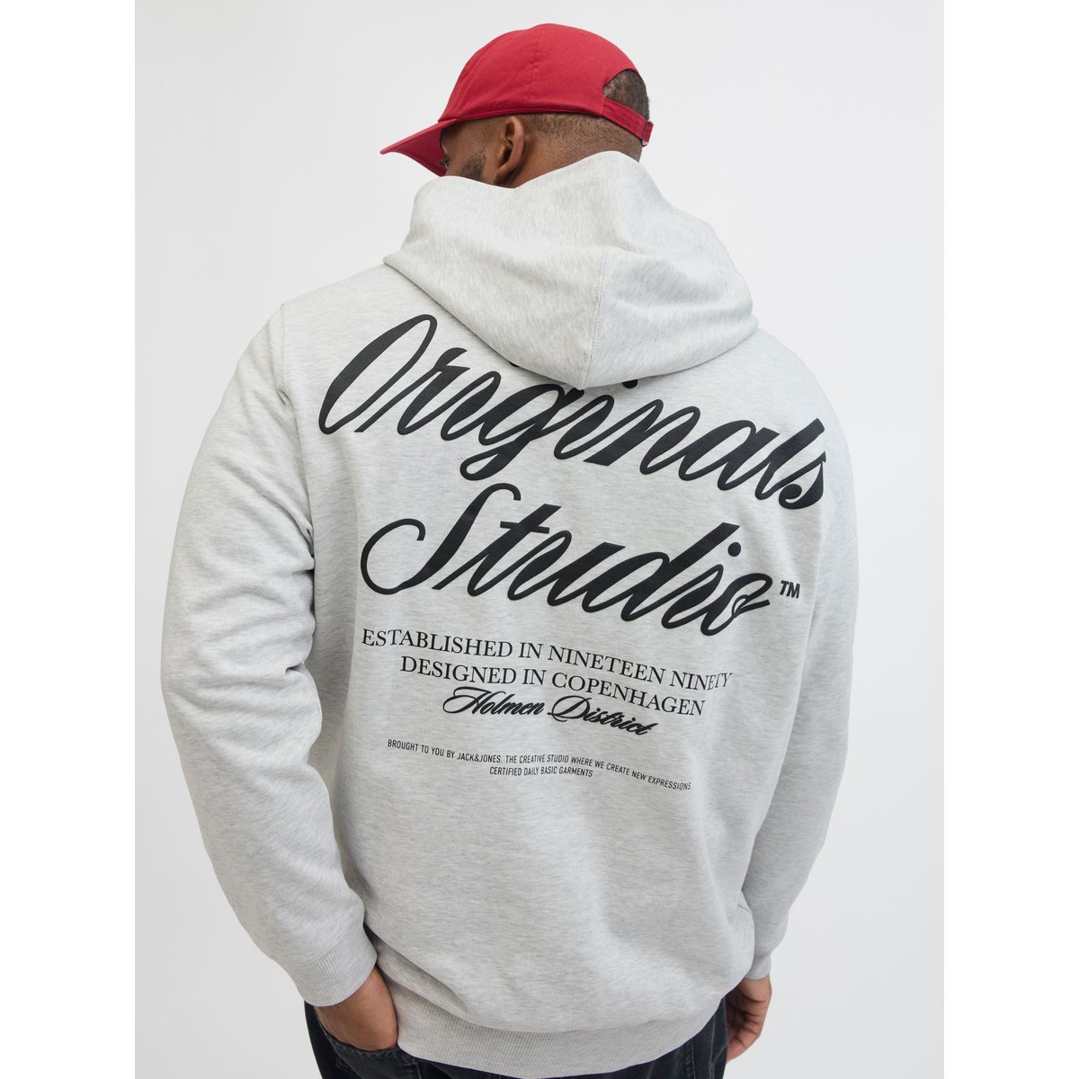 Sweat À Capuche white melange, JACK & JONES