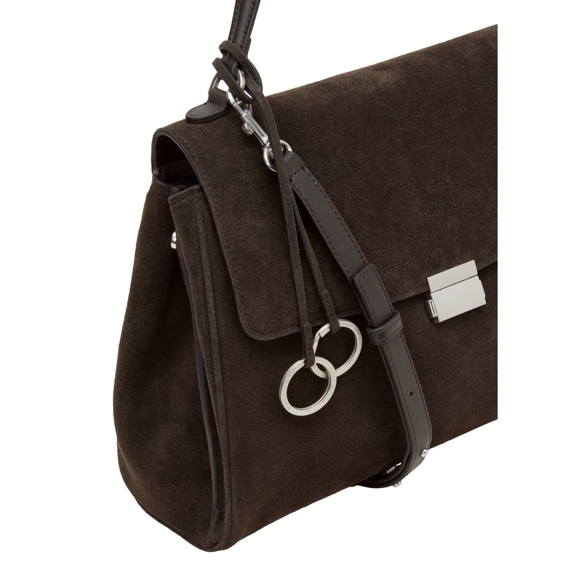 Sac à main modèle Goldy avec deux grands compartiments marron foncé, MARC O'POLO