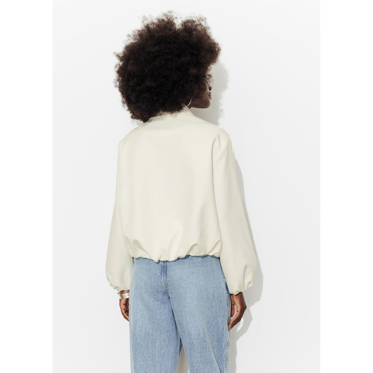 Veste courte boule ecru, PROMOD
