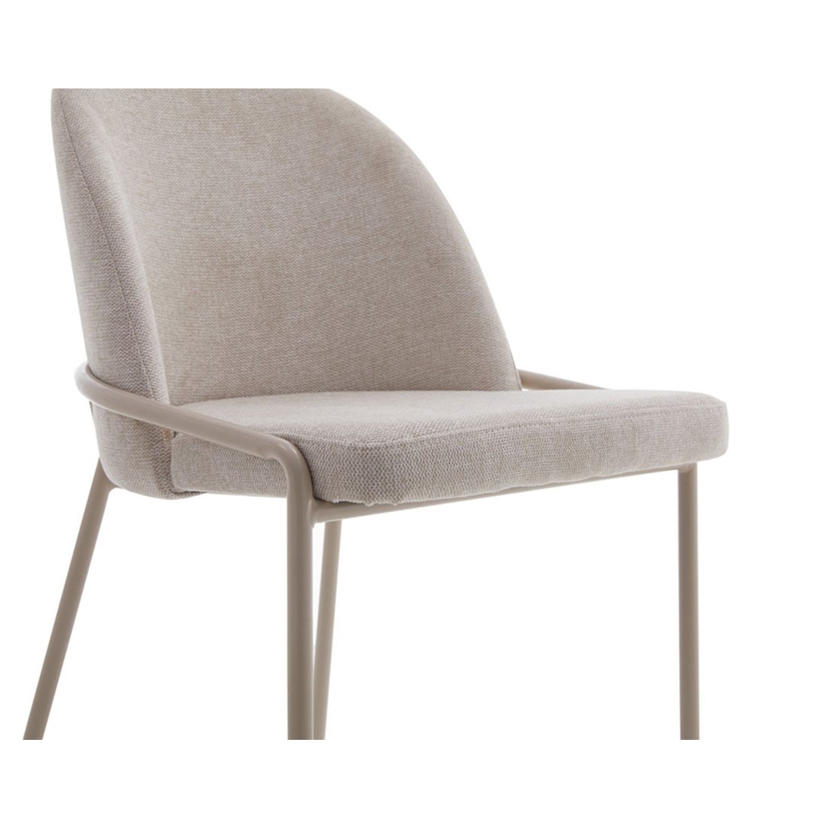 Lot de 4 chaises en tissu, IMELDA beige, BEST MOBILIER