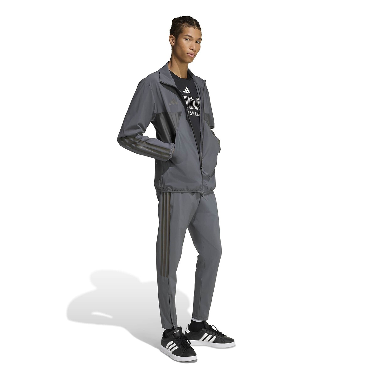 Chaqueta de chándal HOUSE OF TIRO gris oscuro, ADIDAS SPORTSWEAR