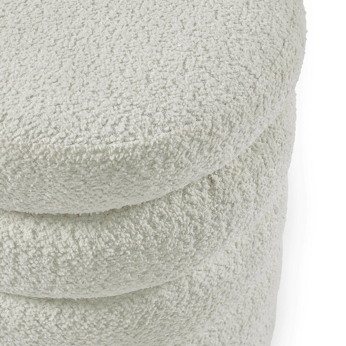 Celes Bouclé Curve Upholstered Storage Stool ivory, SO'HOME