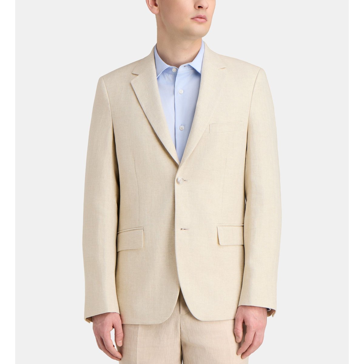 Veste de costume ari en lin crème, COMPTOIR GL