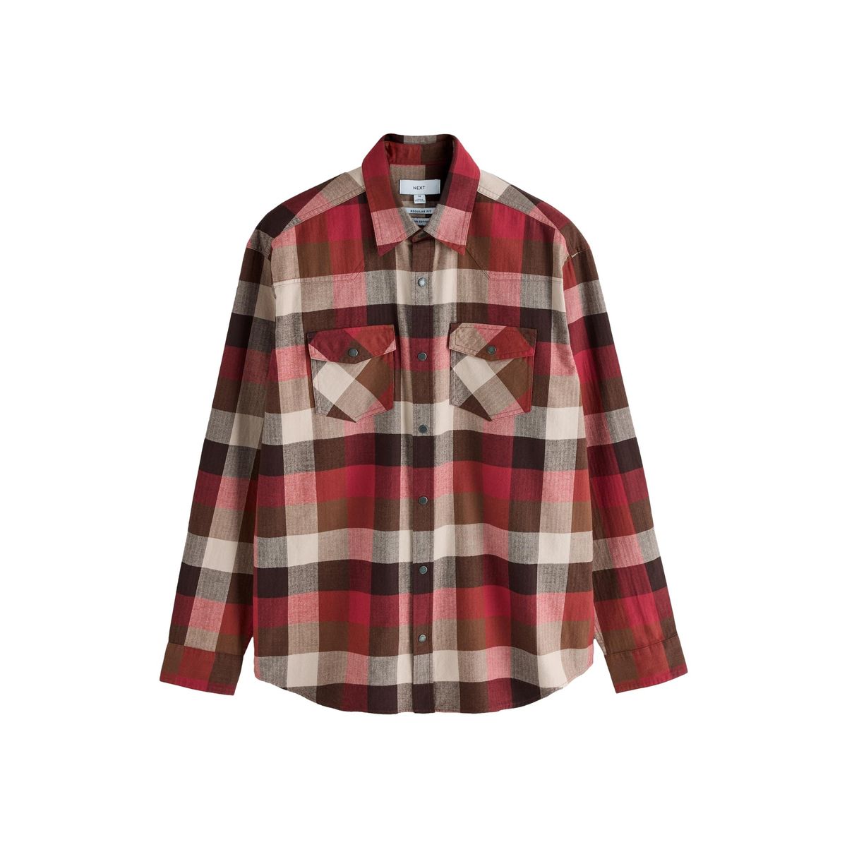 Chemise à manches longues et carreaux bison rouge, NEXT