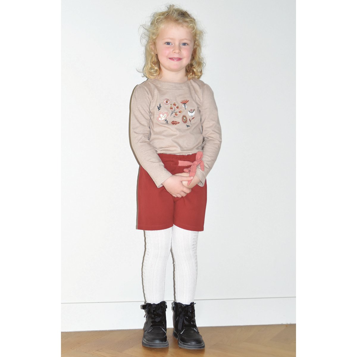 Short en toile nattée paolina rouge, SUCRE D'ORGE