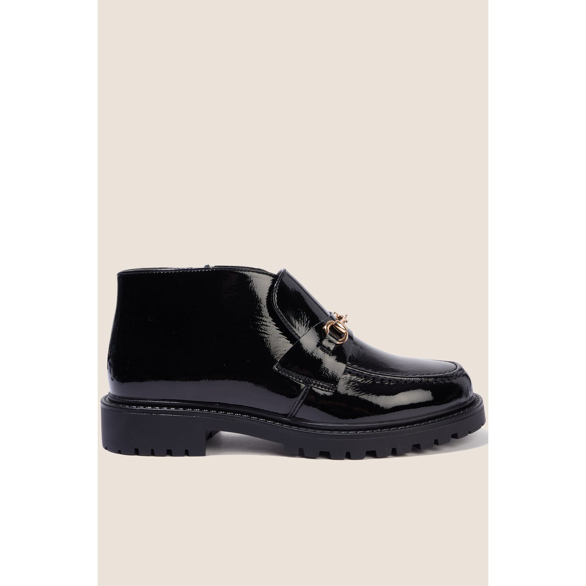 Mocassins montants vernis noir, BREAL
