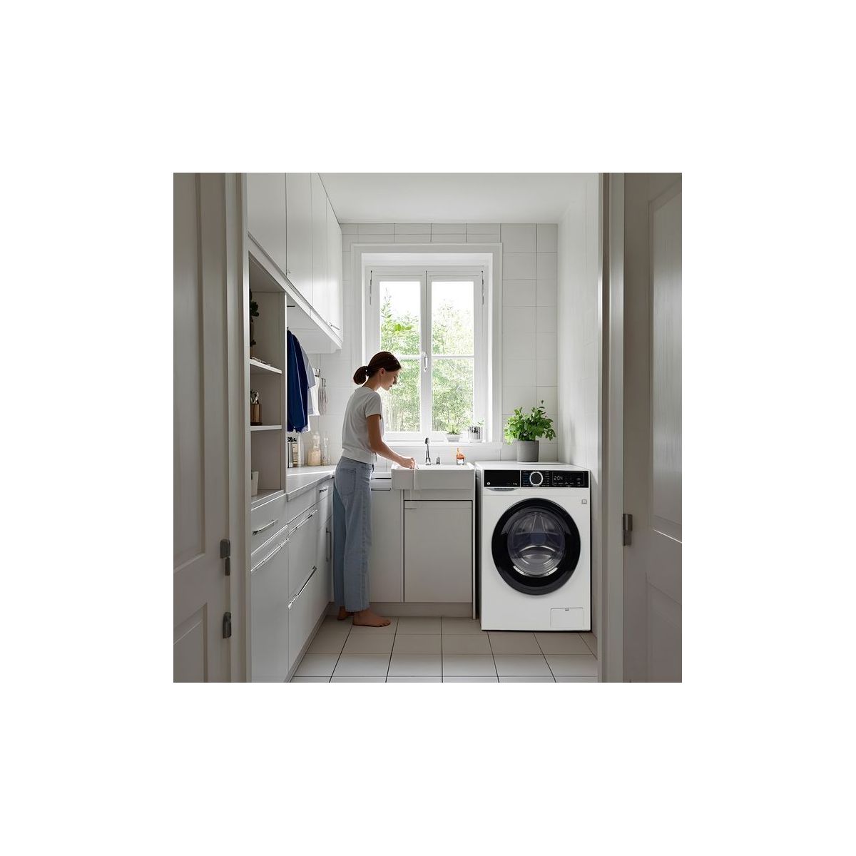 Lave linge hublot ELF1214-3b couleur unique, ESSENTIEL B
