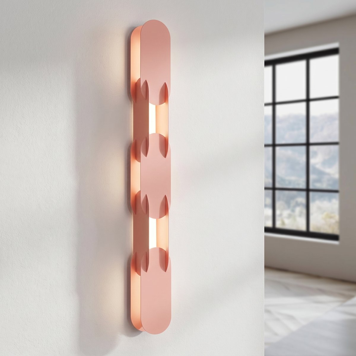 Applique murale Acier Pêche LED 1 Chain pêche, EDEN