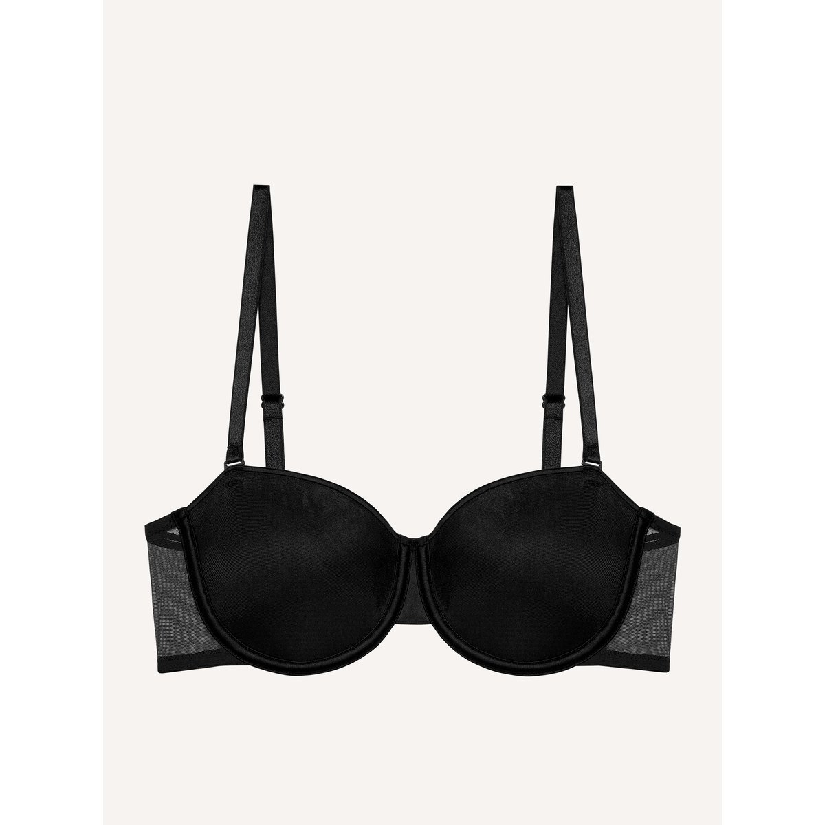 Soutien-gorge bandeau à armatures à coques BIANCA noir, PASSIONATA