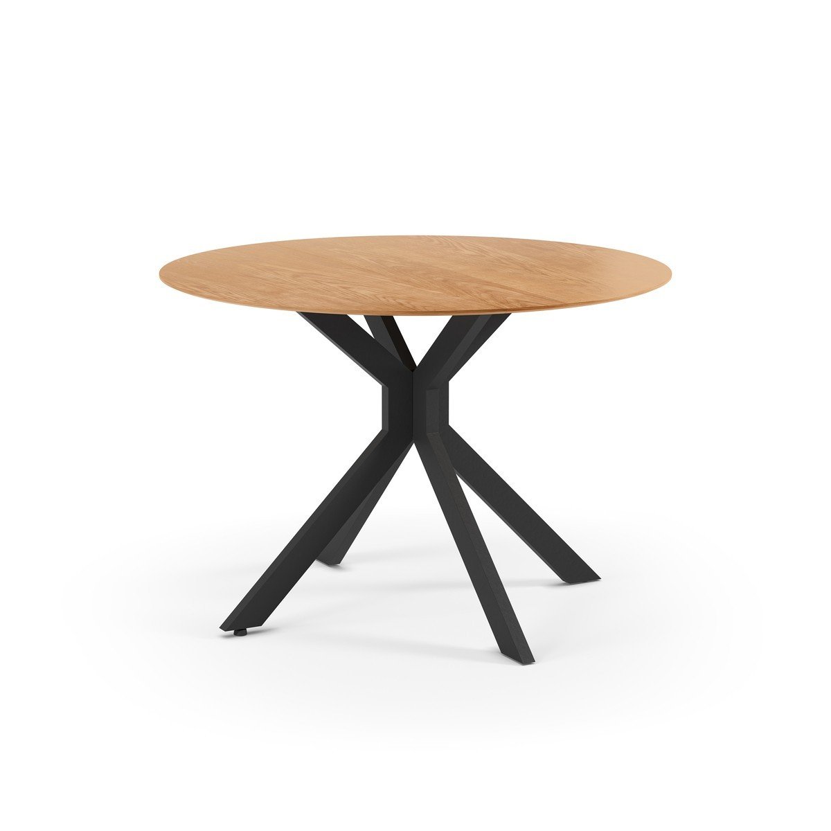 Table ronde pliante et pieds en métal - NELLY bois clair, CALICOSY