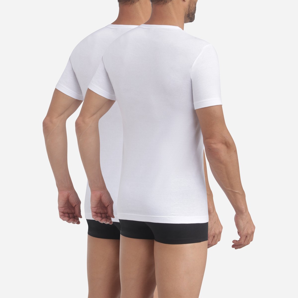 T-shirt col rond EcoDim blanc + blanc, DIM