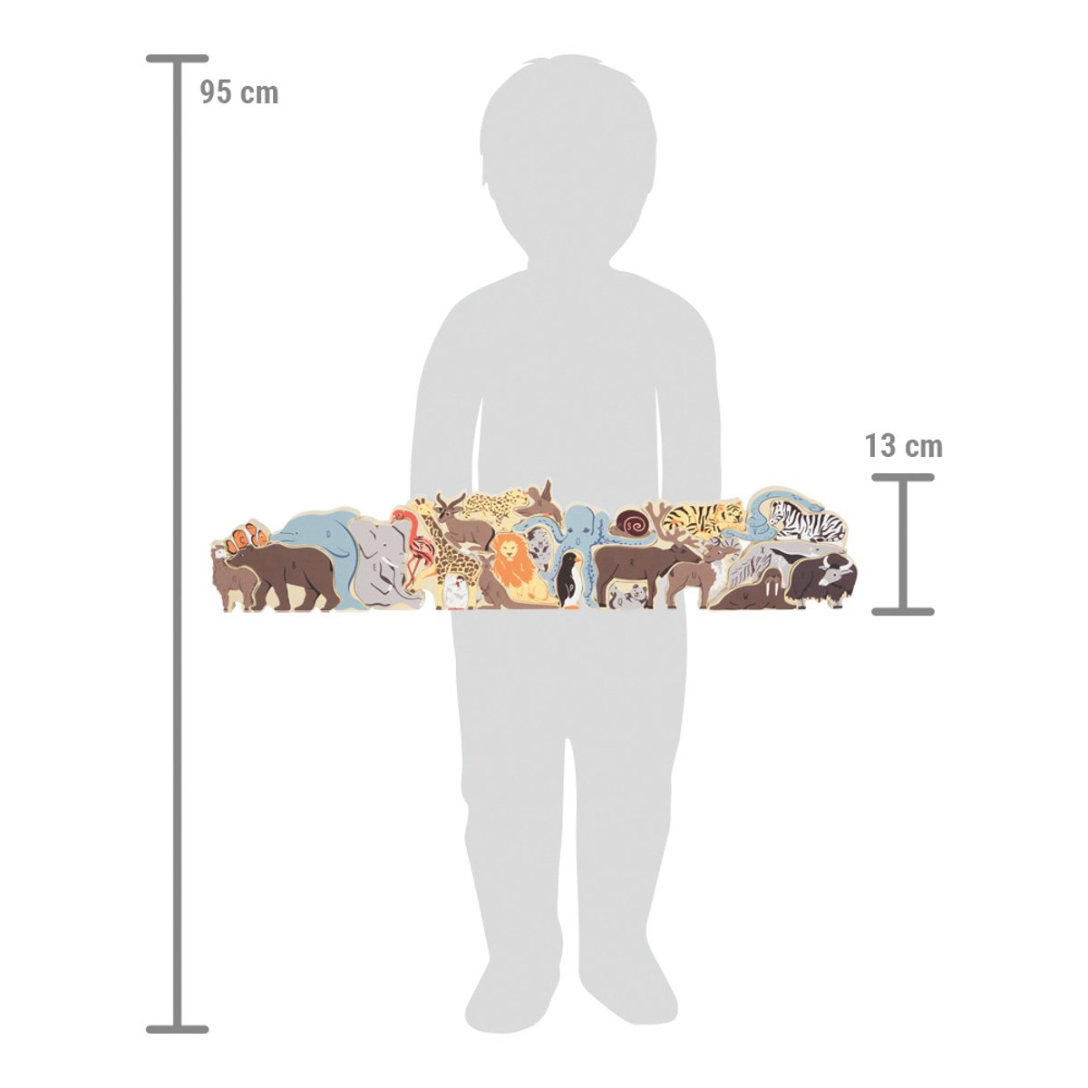 Puzzle de lettres Animaux beige, SMALL FOOT COMPANY