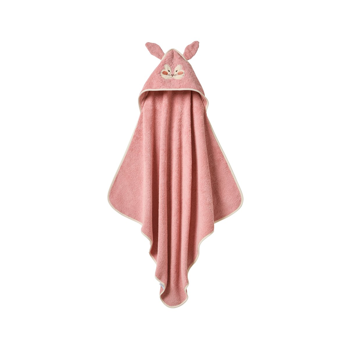 Cape de bain WONDERFULL vieux rose, CARRE BLANC