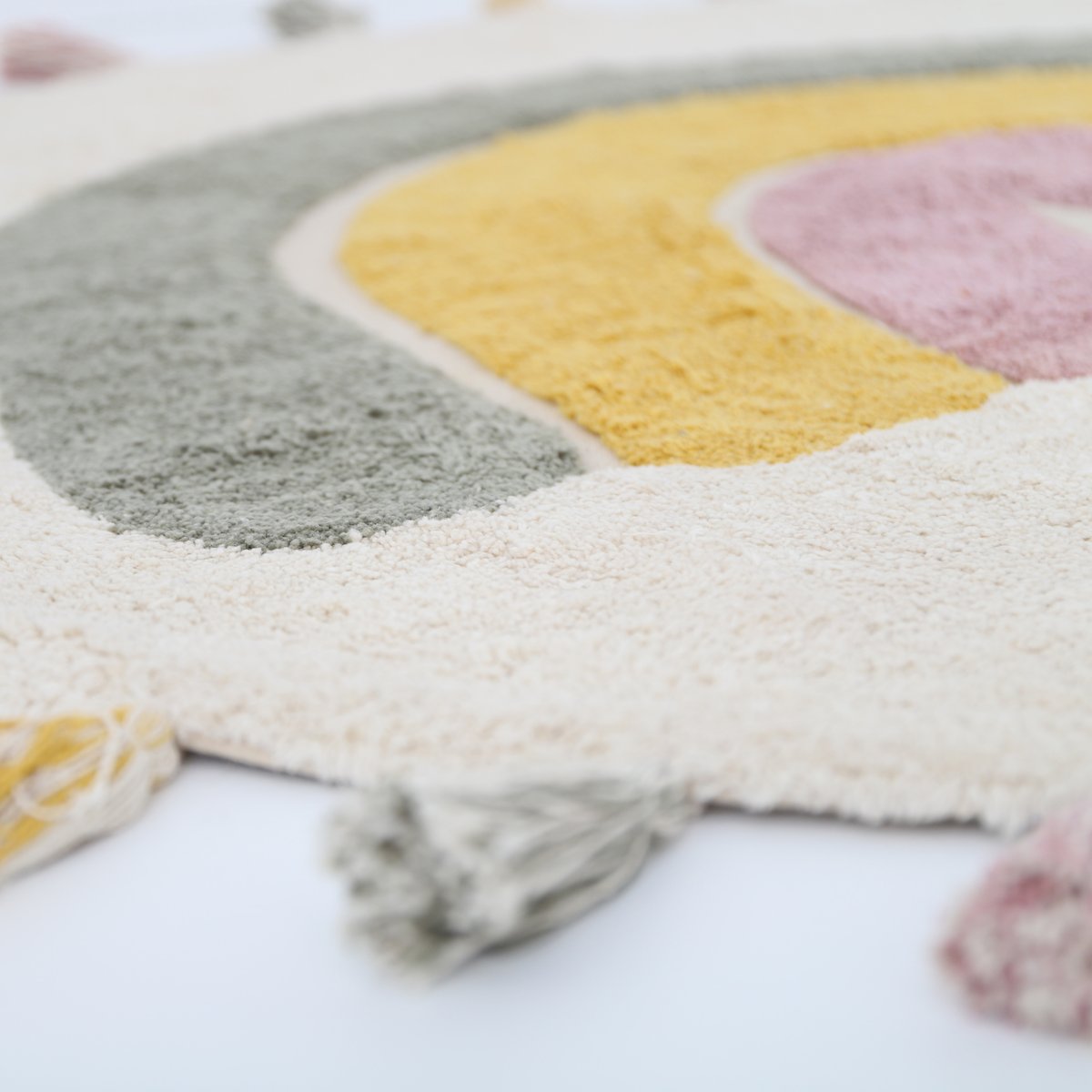 Tapis enfant coton lavable arc en ciel RAINBOW moss, NATTIOT