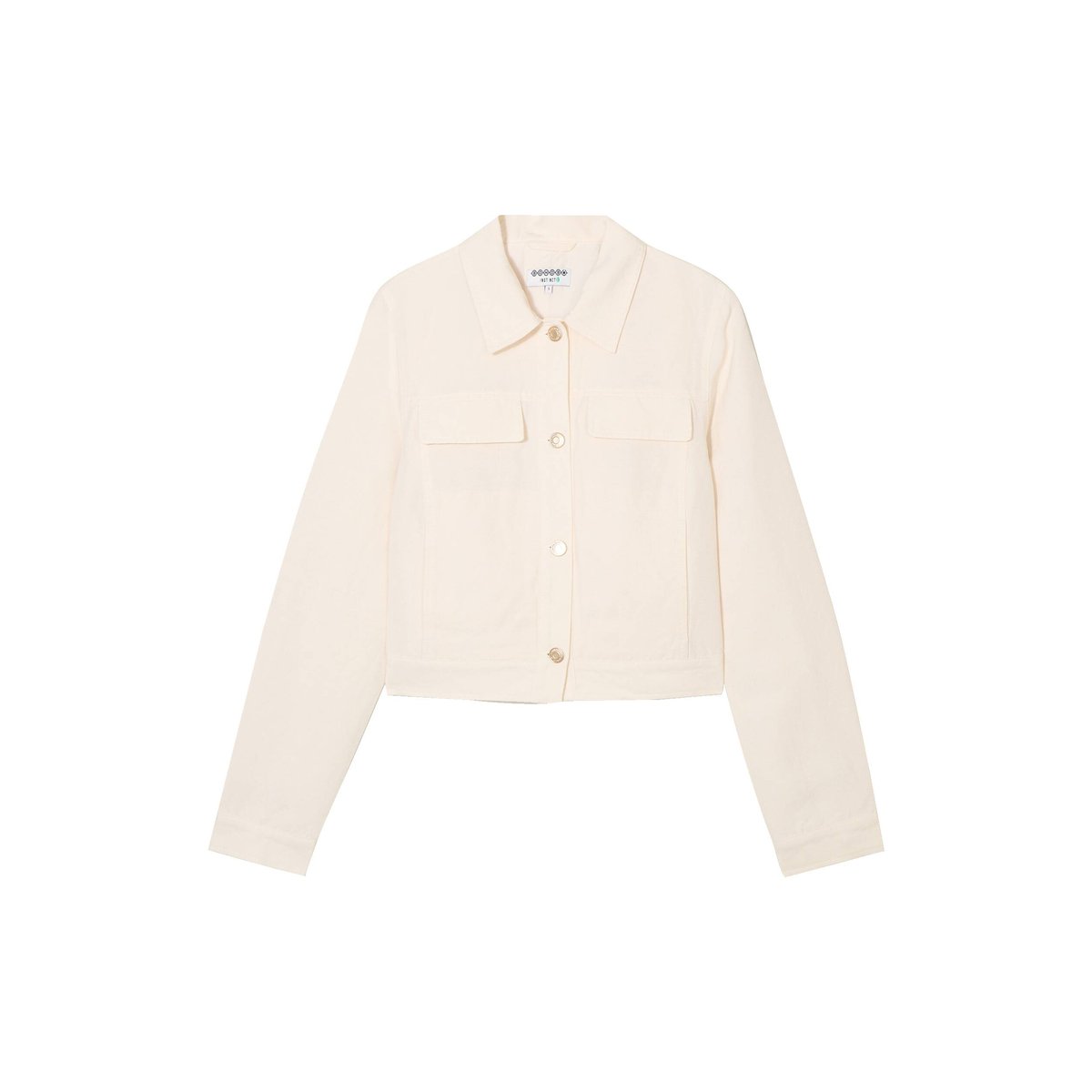 Veste courte boutonnée ecru, BONOBO