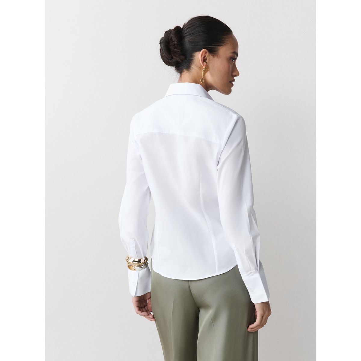 Chemise stretch ajustée, lot de 2 blanc, NEXT